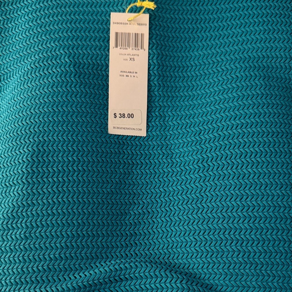 BCBGeneration Teal Chevron Dress